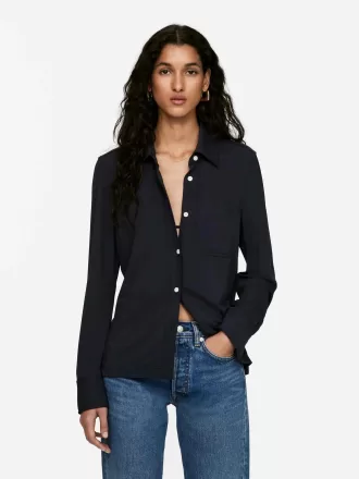 Skjorte med viskoseblanding