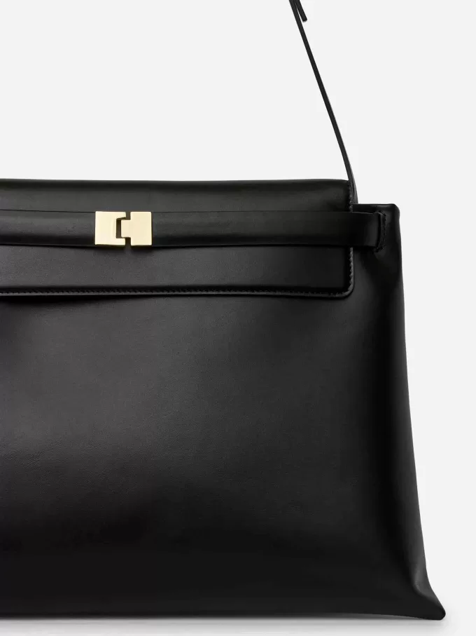 Skuldertaske i læder