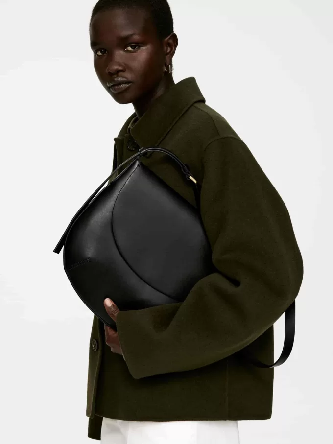 Skuldertaske i læder