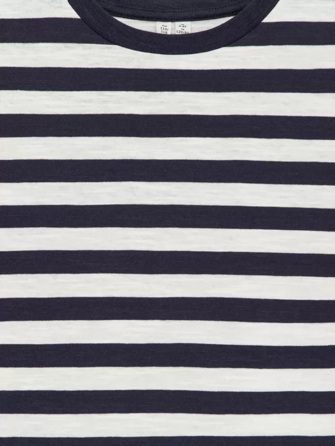 Slub-strikket T-shirt