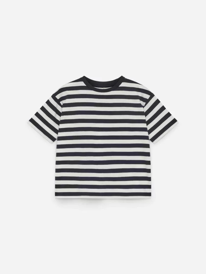 Slub-strikket T-shirt