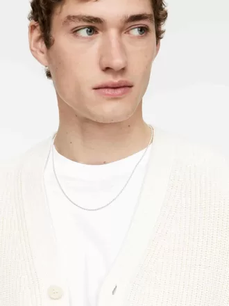 Sølv reb kæde halskæde