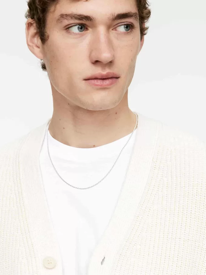 Sølv reb kæde halskæde