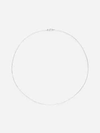 Sølvbelagt kæde halskæde