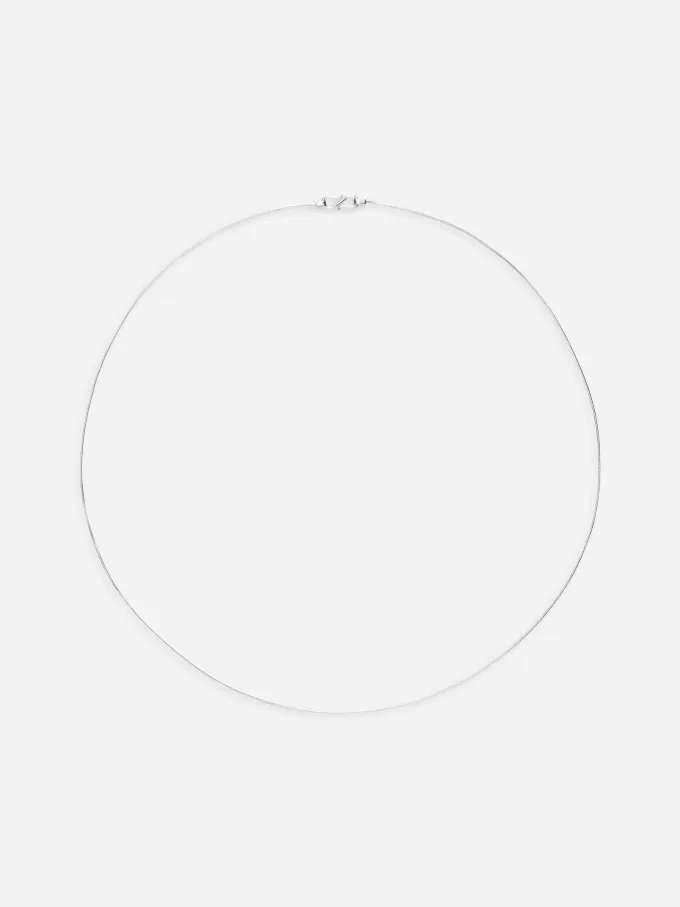 Sølvbelagt kæde halskæde