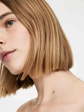 Sølvbelagt kæde halskæde