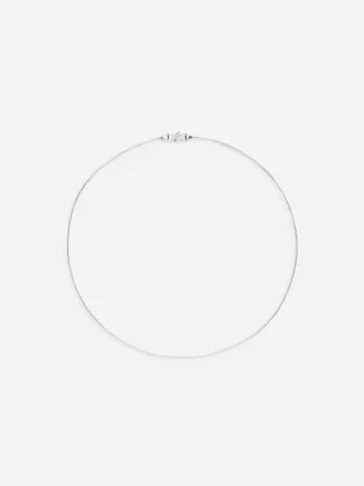 Sølvbelagt kæde halskæde