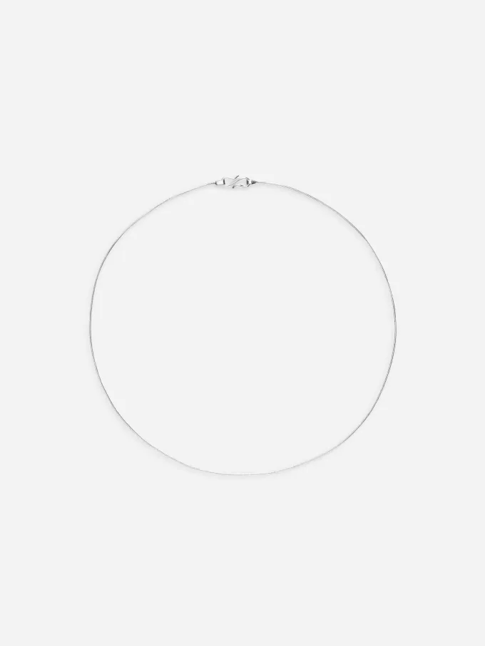 Sølvbelagt kæde halskæde