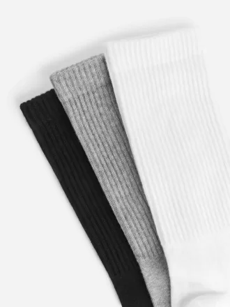 Sporty bomuldsstrømper sæt med 3 stk Sporty bomuldsstrømper sæt med 3 stk