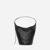 Stor læder Bucket Bag