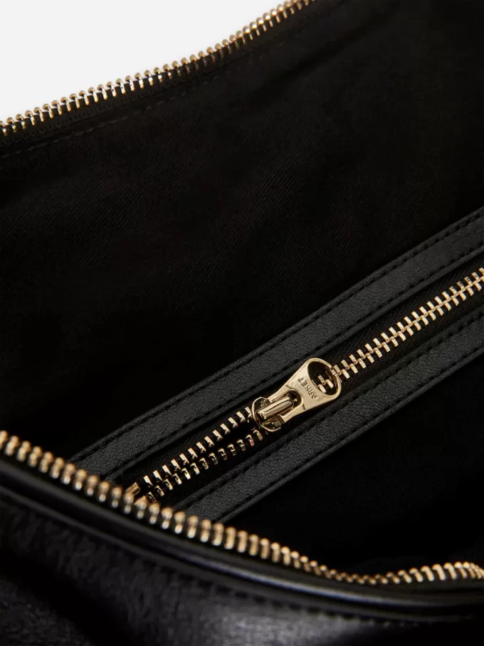 Stor læder Bucket Bag