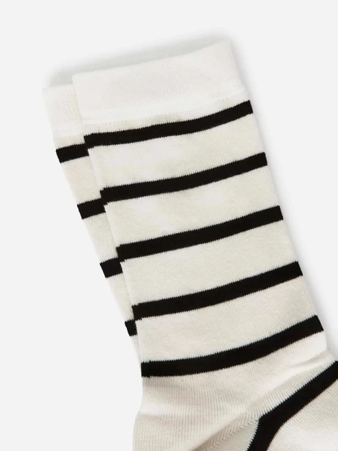 Stribede bomuldsstrømper