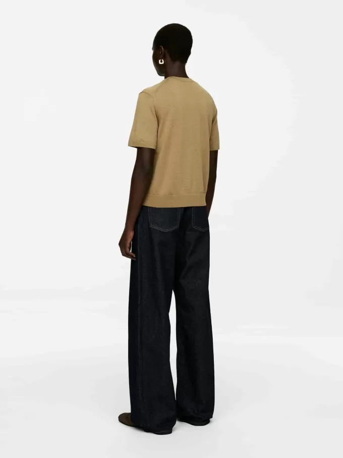 Strikket T-shirt i Merinould