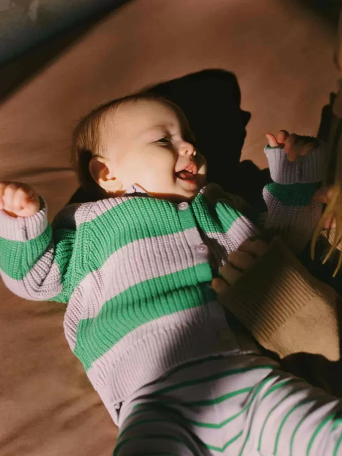 Strikket bomuldscardigan