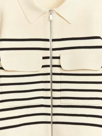 Strikket bomuldsjakke