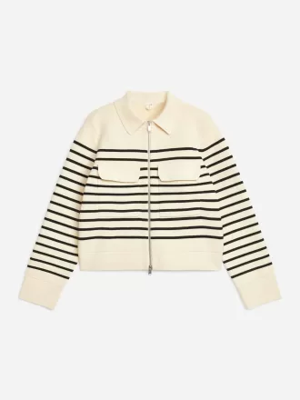 Strikket bomuldsjakke