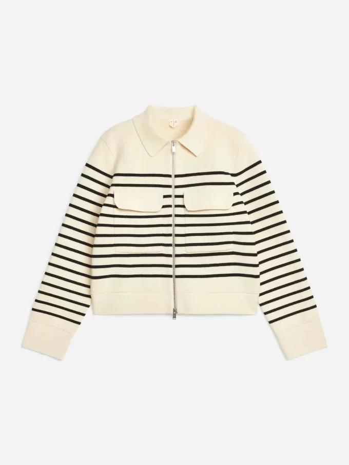 Strikket bomuldsjakke Strikket bomuldsjakke