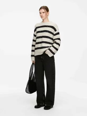 Strikket bomuldstrøje