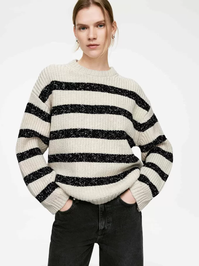 Strikket bomuldstrøje