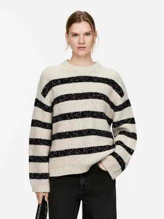 Strikket bomuldstrøje