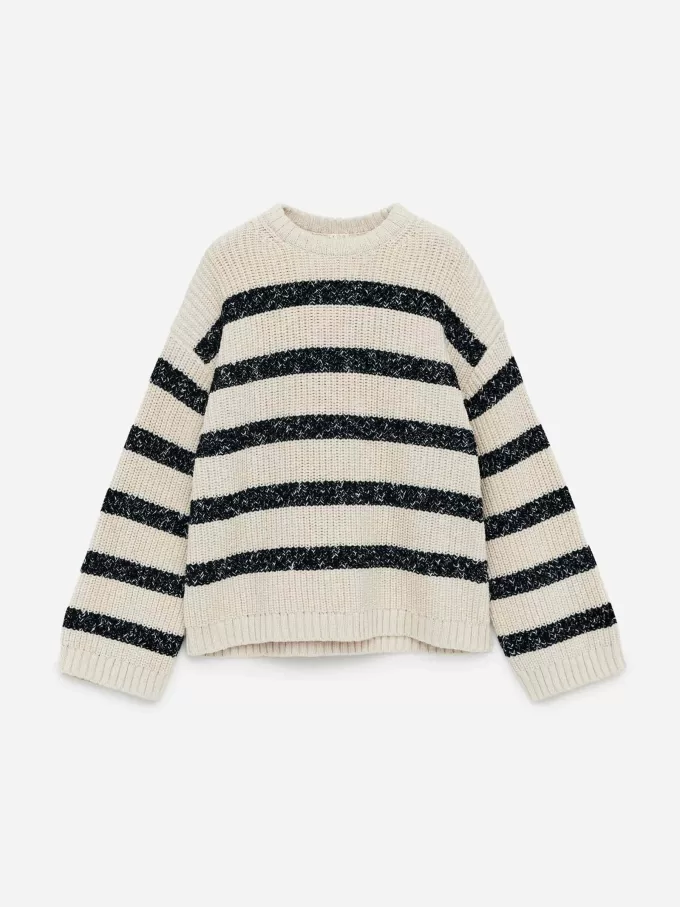 Strikket bomuldstrøje