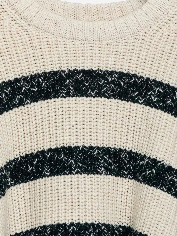 Strikket bomuldstrøje
