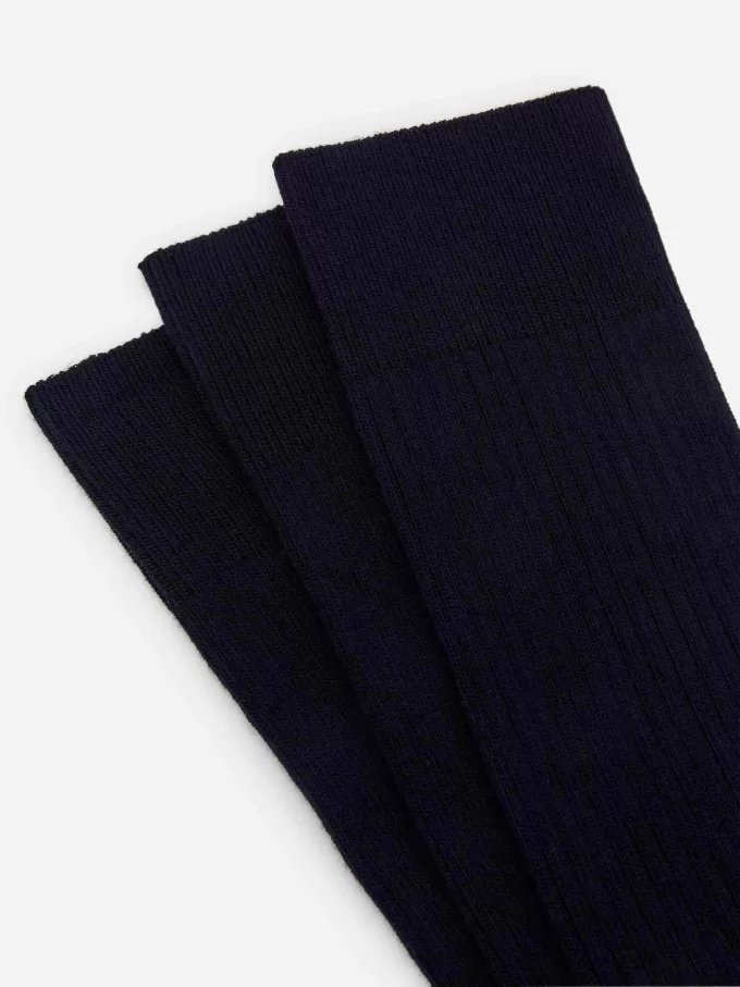 Supima bomulds ribstrømper Sæt med 3 par Supima bomulds ribstrømper Sæt med 3 par