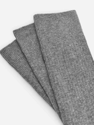 Supima bomulds ribstrømper Sæt med 3 par
