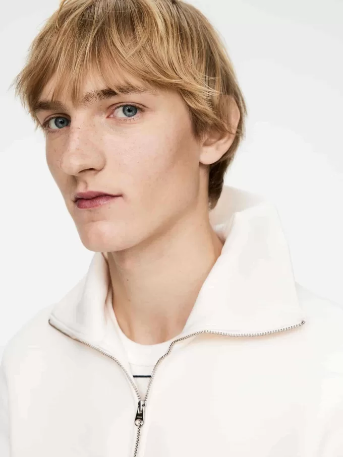 Sweatshirt med halv lynlås Sweatshirt med halv lynlås