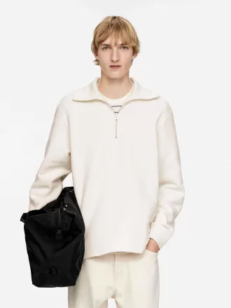 Sweatshirt med halv lynlås