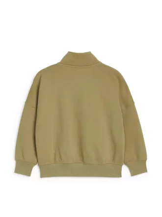 Sweatshirt med halv lynlås