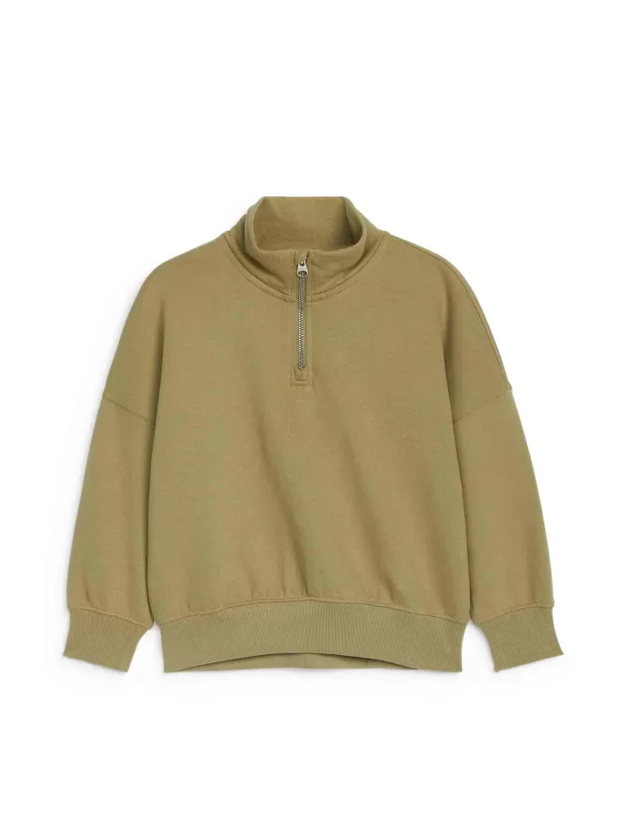 Sweatshirt med halv lynlås Sweatshirt med halv lynlås