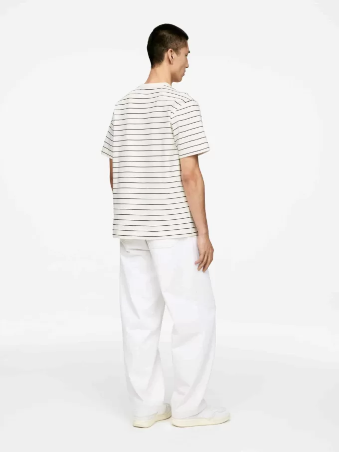 T-shirt i bomuld i hør T-shirt i bomuld i hør