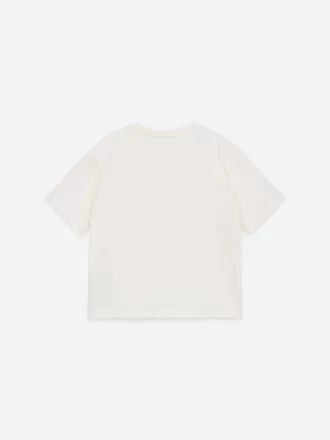 T-shirt med kraftig tryk