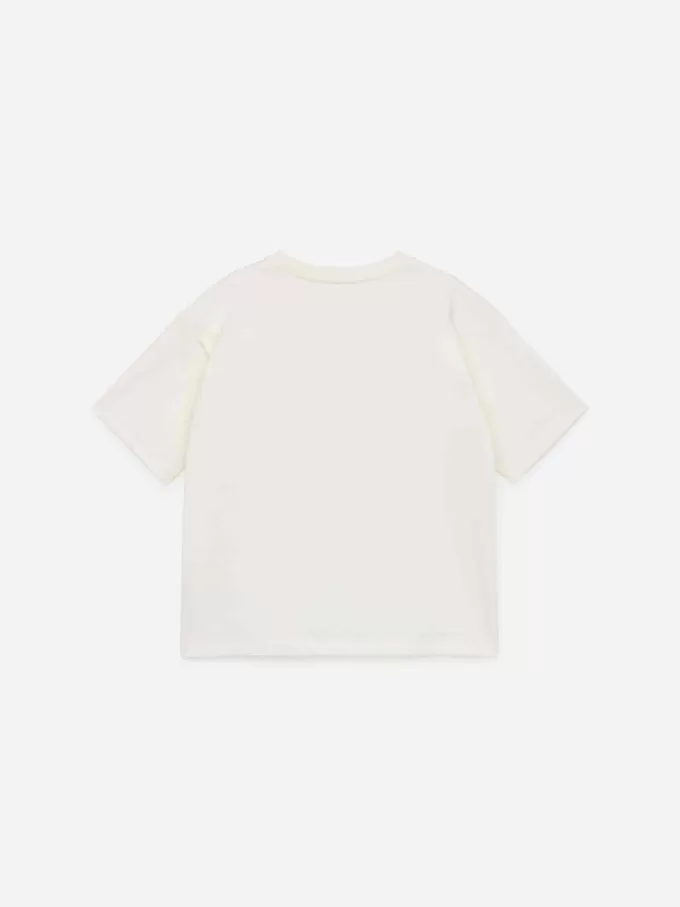 T-shirt med kraftig tryk T-shirt med kraftig tryk