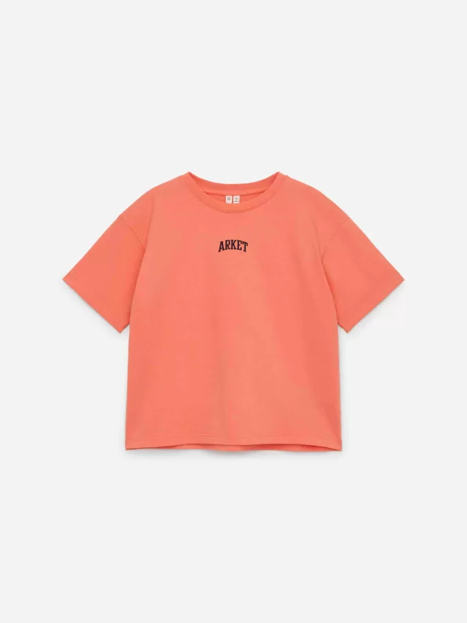 T-shirt med kraftig tryk