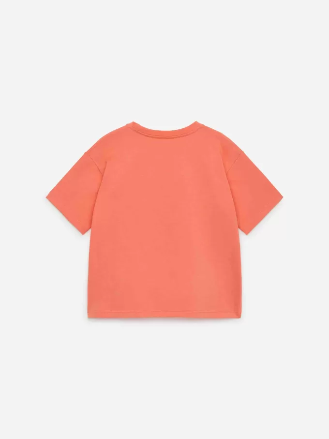 T-shirt med kraftig tryk