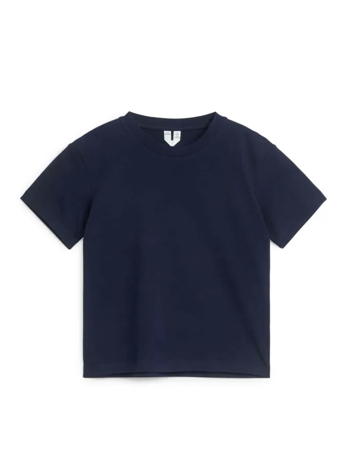 T-shirt med rund hals