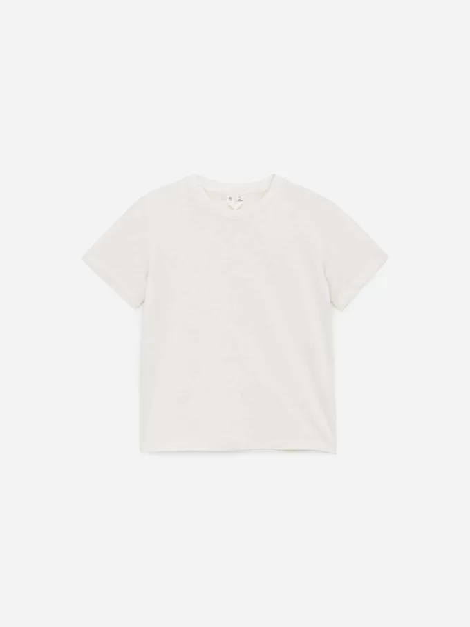 T-shirt med rund hals med 3 stk T-shirt med rund hals med 3 stk