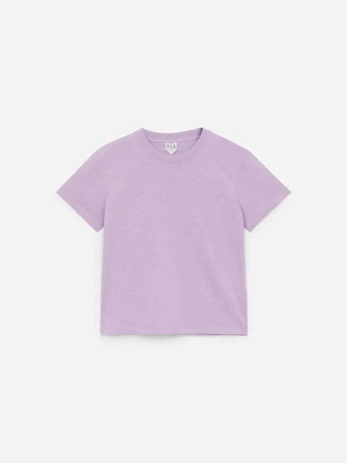 T-shirt med rund hals med 3 stk T-shirt med rund hals med 3 stk