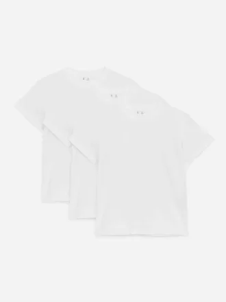 T-shirt med rund hals med 3 stk