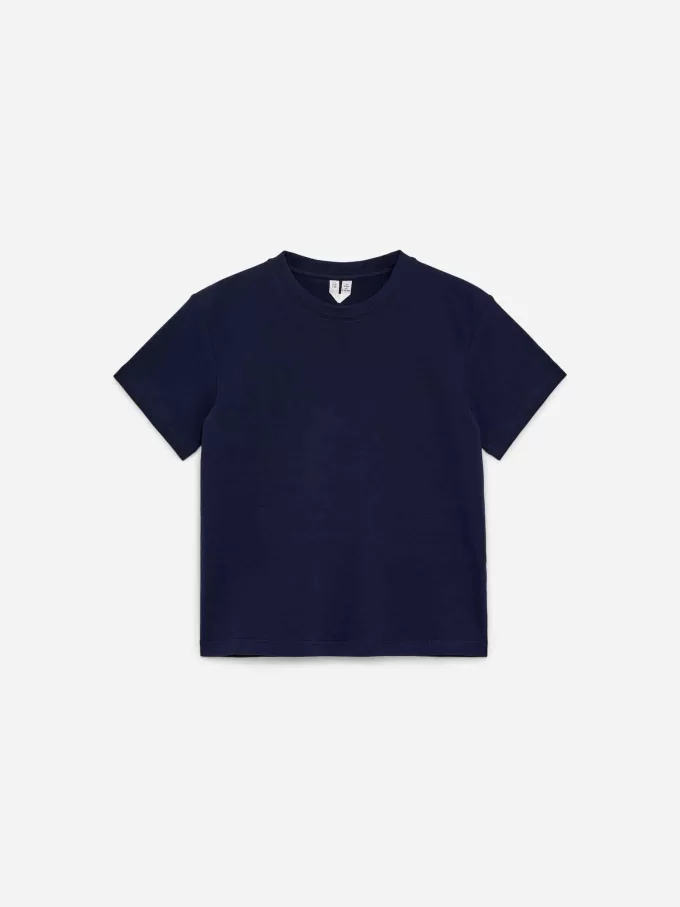 T-shirt med rund hals med 3 stk T-shirt med rund hals med 3 stk