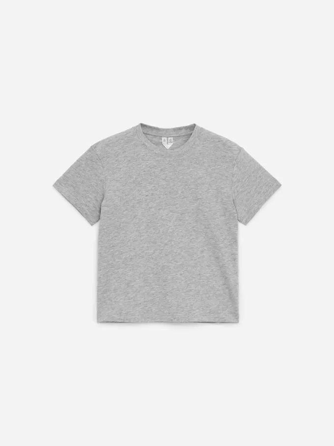 T-shirt med rund hals med 3 stk T-shirt med rund hals med 3 stk