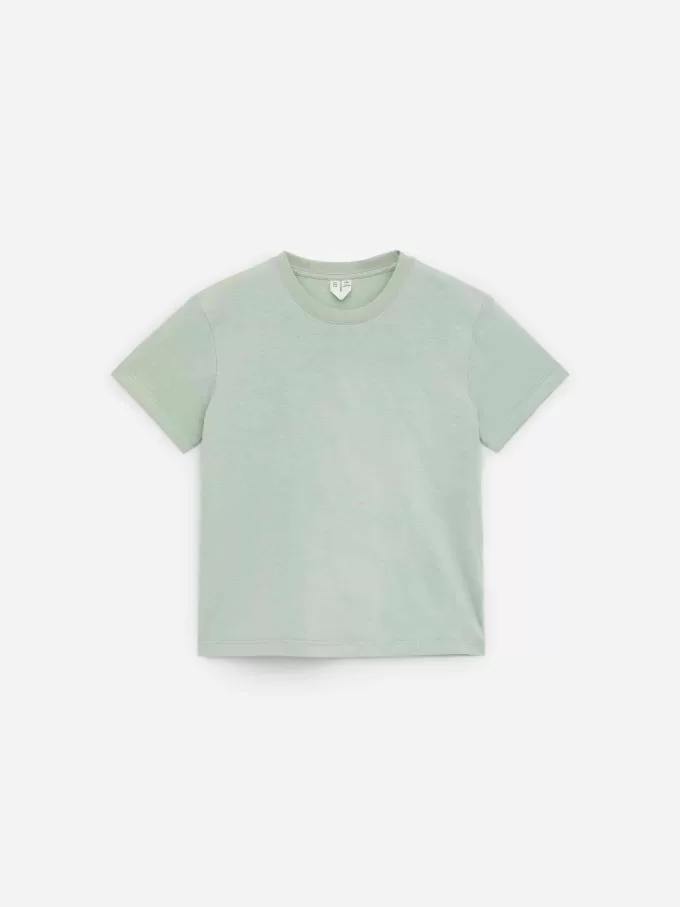 T-shirt med rund hals med 3 stk T-shirt med rund hals med 3 stk