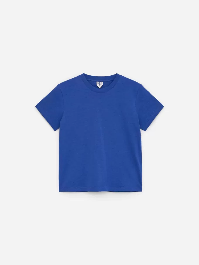 T-shirt med rund hals med 3 stk T-shirt med rund hals med 3 stk