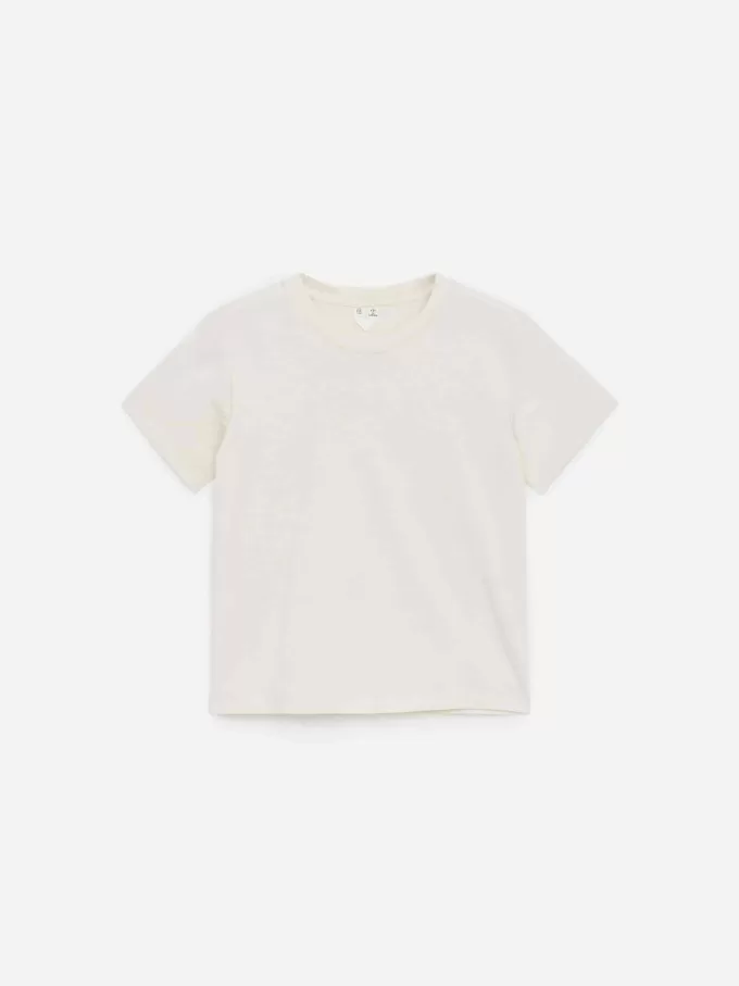 T-shirt med rund hals med 3 stk T-shirt med rund hals med 3 stk