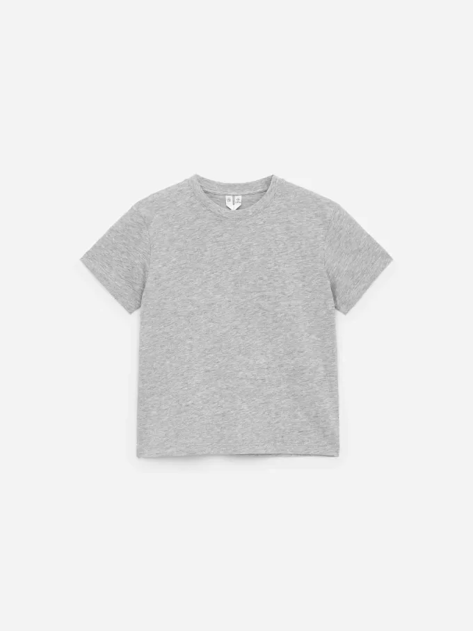 T-shirt med rund hals med 3 stk T-shirt med rund hals med 3 stk