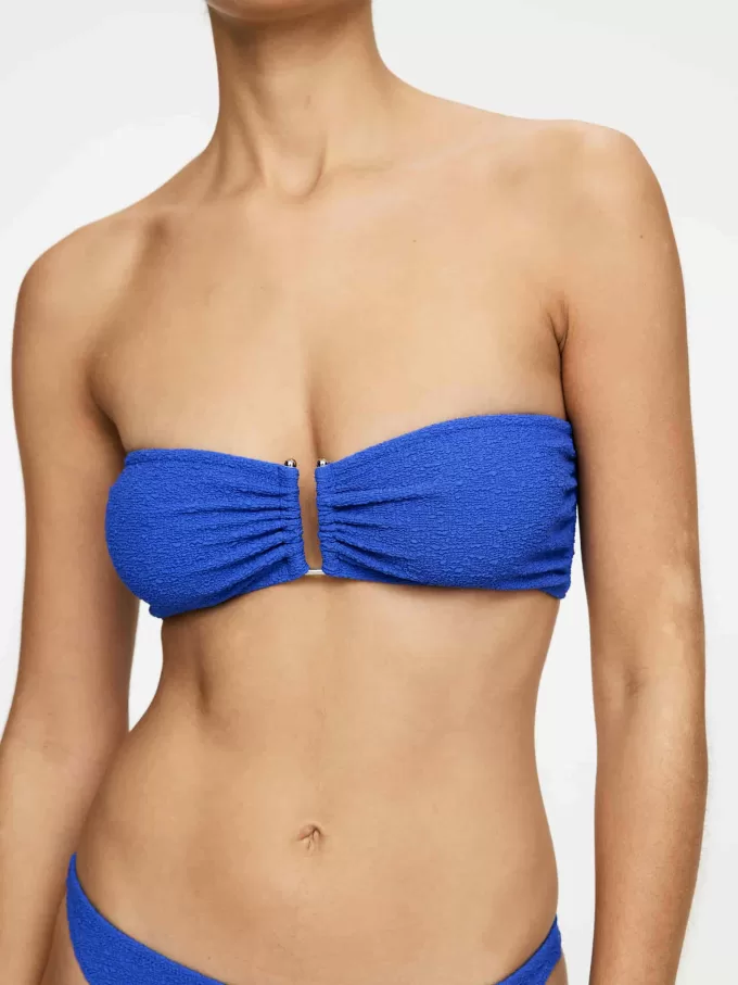 Tekstureret Bandeau Bikinitop