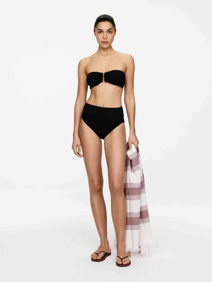 Tekstureret Bandeau Bikinitop