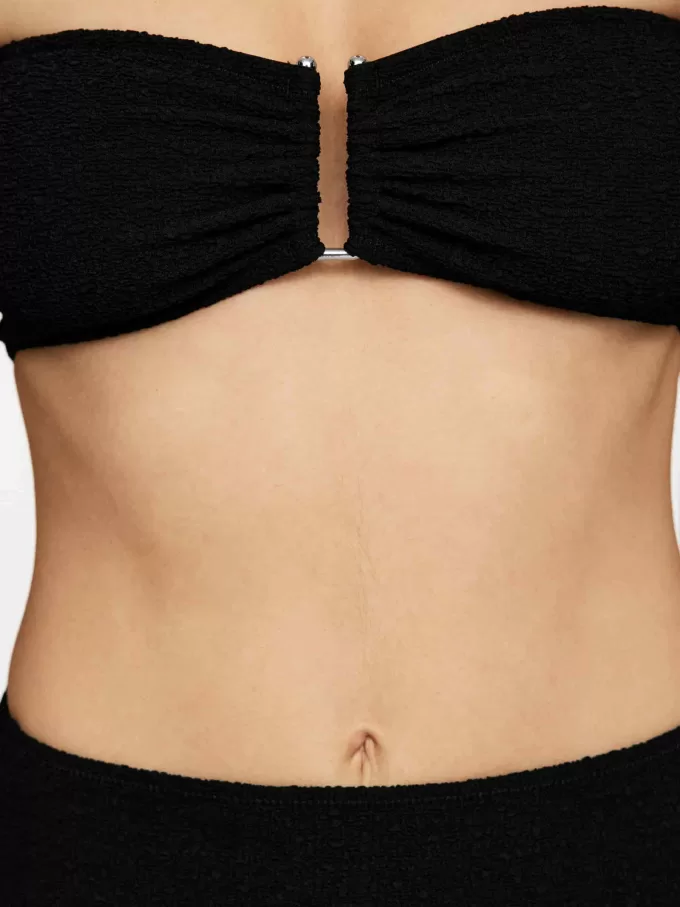 Tekstureret Bandeau Bikinitop